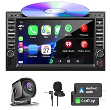 Rádio de carro Double Din com câmera de backup e controle de voz CD/DVD Bluetooth 7 polegadas comprar usado  Enviando para Brazil