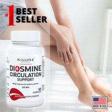 Hallosmine Diosmin 300mg suporte de veias, hemorróidas, pernas e veias pesadas - 60 cápsulas comprar usado  Enviando para Brazil