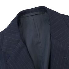 Blazer de lã listrado azul marinho 42 L H. Huntsman & Sons Savile Row, usado comprar usado  Enviando para Brazil