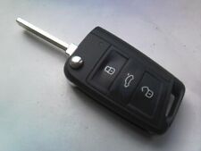 GENUÍNO VW VOLKSWAGEN TRANSPONDER ETC 3 BOTÕES ALARME REMOTO FLIP CHAVEIRO SEM CORTES comprar usado  Enviando para Brazil