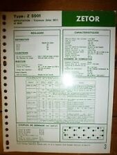 Z8001 fiche technique d'occasion  France