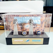 Usado, Troféu Mia Dolphins Championship 2 e 2 anéis com vitrine comprar usado  Enviando para Brazil