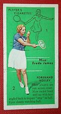Tennis Technique Forehand Volley Freda James Vintage 1930's Card FE02  comprar usado  Enviando para Brazil
