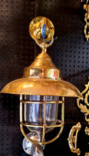 2 Vintage Art Déco Par Latón Y Vidrio Fijación Pared Passage Luz Botín Luz comprar usado  Enviando para Brazil