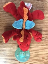 Chupeta Wubbanub dragão vermelho brinquedo de pelúcia asas azuis bebês meninos meninas comprar usado  Enviando para Brazil