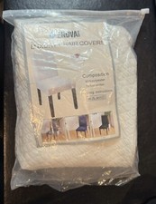 Capas de cadeira de luxo Enova Home malha elastano cor creme - A0007 comprar usado  Enviando para Brazil