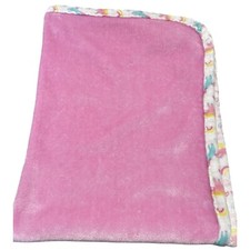 Usado, Cobertor de bebê le Bebe FAVORITO rosa com unicórnios rosa e acabamento arco-íris lã comprar usado  Enviando para Brazil