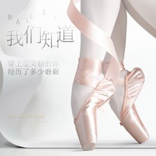 Usado, Novos sapatos femininos profissionais de cetim com ponta de balé e fita biqueira de dança comprar usado  Enviando para Brazil