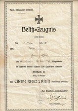 Besitzzeugnis zum eisernen gebraucht kaufen  Lehre
