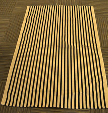 Tapete listrado preto/bege 68" x 48" porta da frente tapete lavável ao ar livre lona comprar usado  Enviando para Brazil