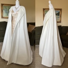 Capa de casamento para noiva xale sobretudo corta-vento cosplay inverno quente comprar usado  Enviando para Brazil