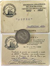 1911 PRATA BRASIL 2000 REIS ESTAMPADA JUPEX MINAS GERAIS ANNIV MOEDA COM DOCUMENTO, usado comprar usado  Enviando para Brazil