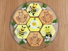 Conjunto de abelhas - 4 peças cortadores para bolos, pasta de açúcar, fondant comprar usado  Enviando para Brazil