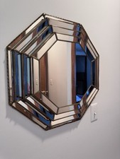 Vintage octagonal beveled for sale  Lake Orion