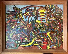 Kitty Gioglio "Dancer" colorido abstrato óleo sobre painel comprar usado  Enviando para Brazil