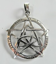 Sterling silver pentagram for sale  CHRISTCHURCH