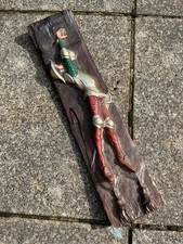Handcarved wooden plaque for sale  CHESTERFIELD