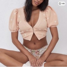 Cardigã For Love & Lemons Callie Crop tamanho pequeno rosa floral comprar usado Cardigã For Love & Lemons Callie Crop tamanho pequeno rosa floral comprar usado  Enviando para Brazil
