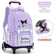 Kuromi Cinnamoroll Mochila Carrinho Infantil Estudante 6 Rodas Bolsa de Viagem Presente Nova, usado comprar usado  Enviando para Brazil
