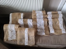hessian lace table runners for sale hessian lace table runners for sale ST. HELENS