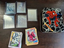 Marvel 1991 Zestaw kart Impel z 5 hologramami i rzadką puszką Spiderman na sprzedaż  Wysyłka do Poland