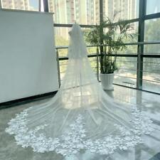 Véu de casamento de renda longo 2T véu de noiva marfim com pente blush acessórios de noiva comprar usado  Enviando para Brazil