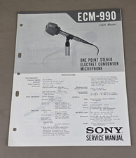 Usado, Microfone Sony ECM-990 manual de serviço D-2809 comprar usado  Enviando para Brazil
