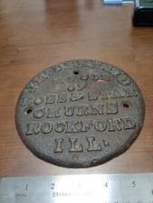 Placa de ferro fundido antiga original dos anos 1800 J. McDermaid Boss and Star Churns comprar usado Placa de ferro fundido antiga original dos anos 1800 J. McDermaid Boss and Star Churns comprar usado  Enviando para Brazil