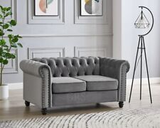 Chesterfield seater grey for sale  SHOTTS