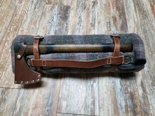 Rolo de cama Bushcraft feito à mão com fivelas de machado Harley Davidson, couro artesanal comprar usado  Enviando para Brazil