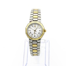Vintage Baume & Mercier Geneve 24mm Relógio de Pulso de Quartzo Mostrador Branco #WB2967-5 comprar usado  Enviando para Brazil