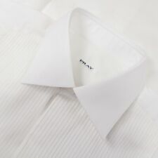 Usado, Camisa formal smoking Fray nova sem etiquetas tamanho 15,75 40 em branco sólido com frente plissada  comprar usado  Enviando para Brazil