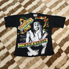 Camiseta Gráfica Vintage Anos 90 Bob Marley 'Man A Rebel' Tamanho XL, usado comprar usado  Enviando para Brazil