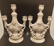 Paire bougeoirs porcelaine d'occasion Paire bougeoirs porcelaine d'occasion  Saint-Nazaire