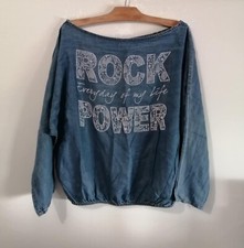 Blouse bleue viscose d'occasion  Bourg-de-Thizy