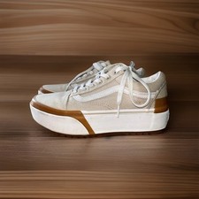 Sapatos de plataforma Vans Old School bege bronzeado unissex feminino 6,5 masculino 5 comprar usado  Enviando para Brazil