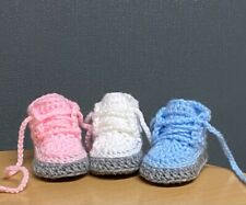Sapatos de bebê de crochê feitos à mão botas de bebê de lã de crochê tênis chinelos comprar usado  Enviando para Brazil