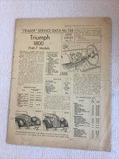 Triumph 1800 1946 for sale  ANDOVER
