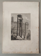 TEMPIO DI GIOVE TONANTE DOMENICO AMICI 1833 FORI IMPERIALI ROMA STAMPA comprar usado  Enviando para Brazil