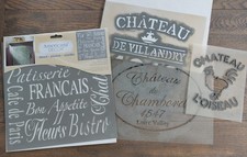 Stencils french themed for sale  DORCHESTER