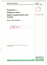 BS EN 1129-2 : 1995 : Furniture. Foldaway beds. Safety requirements and testing segunda mano  Embacar hacia Mexico