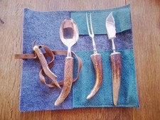 Wanderbesteck 3tlg hirschhorng gebraucht kaufen  Unna