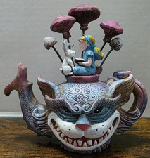 Estatueta escultura bule Alice no País das Maravilhas gato do diabo mal Cheshire rara comprar usado  Enviando para Brazil