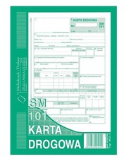 Karta drogowa SM/101 samochód osobowy A5 na sprzedaż  PL