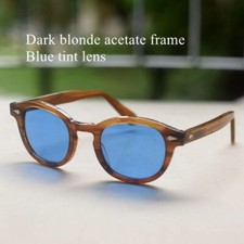 Óculos de sol Johnny Depp azul masculino armação de óculos loiro escuro azul PEQUENO comprar usado Óculos de sol Johnny Depp azul masculino armação de óculos loiro escuro azul PEQUENO comprar usado  Enviando para Brazil