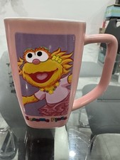 Taza cuadrada rosa zoe Sesame Place Workshop de colección 12 oz. Sesame Street 2007 segunda mano  Embacar hacia Mexico