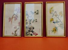 Triptyque peinture soie d'occasion  Rouen-