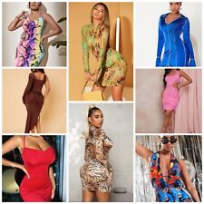 Feminino Longo Manga Curta Festa Curto Mini Vestido Sexy Verão Clubes comprar usado  Enviando para Brazil