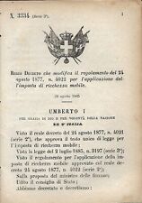 Regio decreto 1885 usato  Lucca