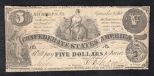 1861 five dollars for sale  Farmville